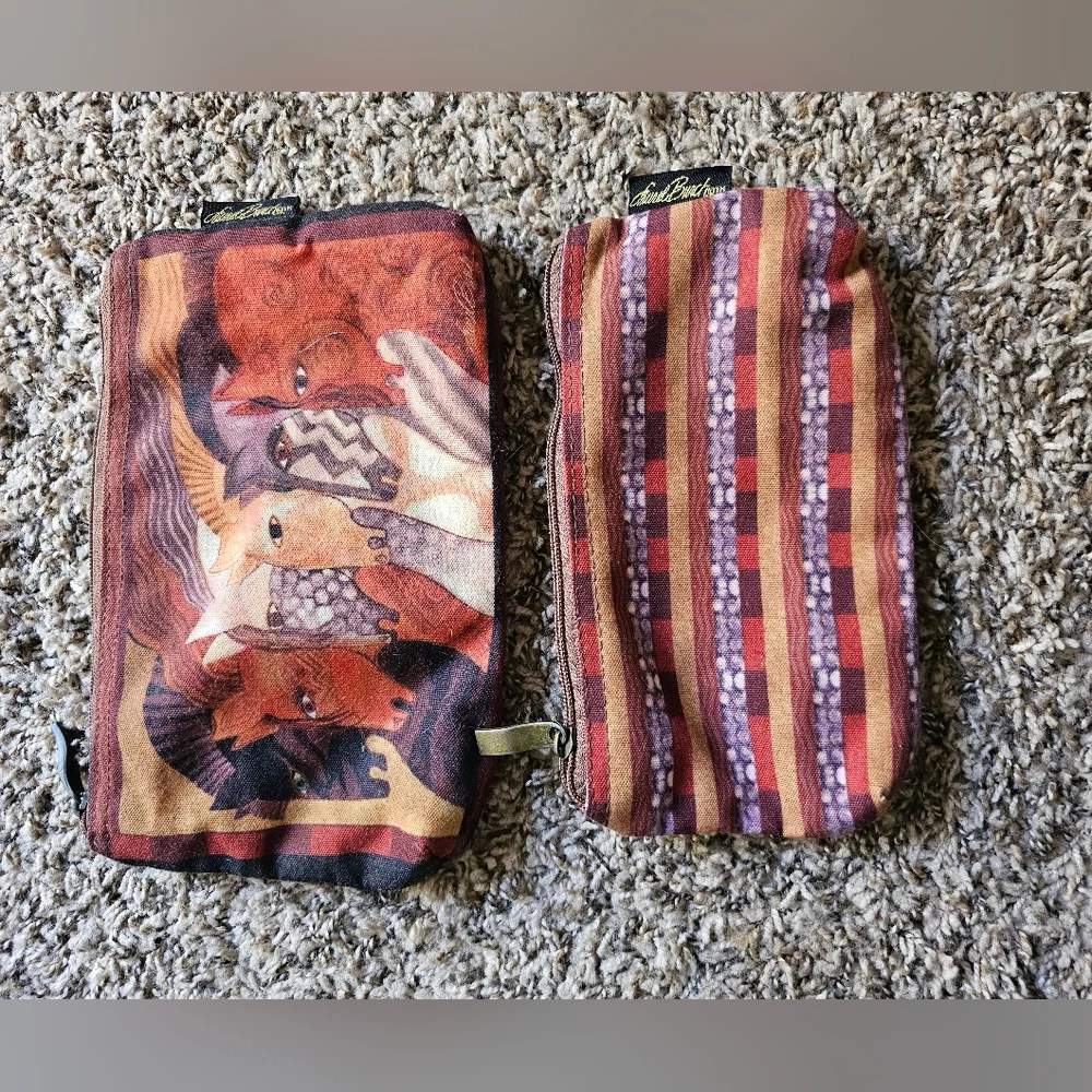 Laurel Burch set of two‎ pouches horse print